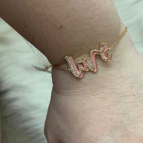 KATE SPADE Say Yes Pave Crystal Love Bracelet in Gold - Picture 3 of 3